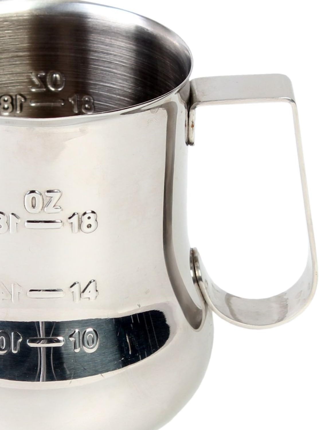 Stainless Steel Espresso Milk Steaming Pitcher with Measuring Scale- Steaming Pitcher Coffee Bar Cappuccino Barista Tools Milk Jug Steamer Frother Cup
