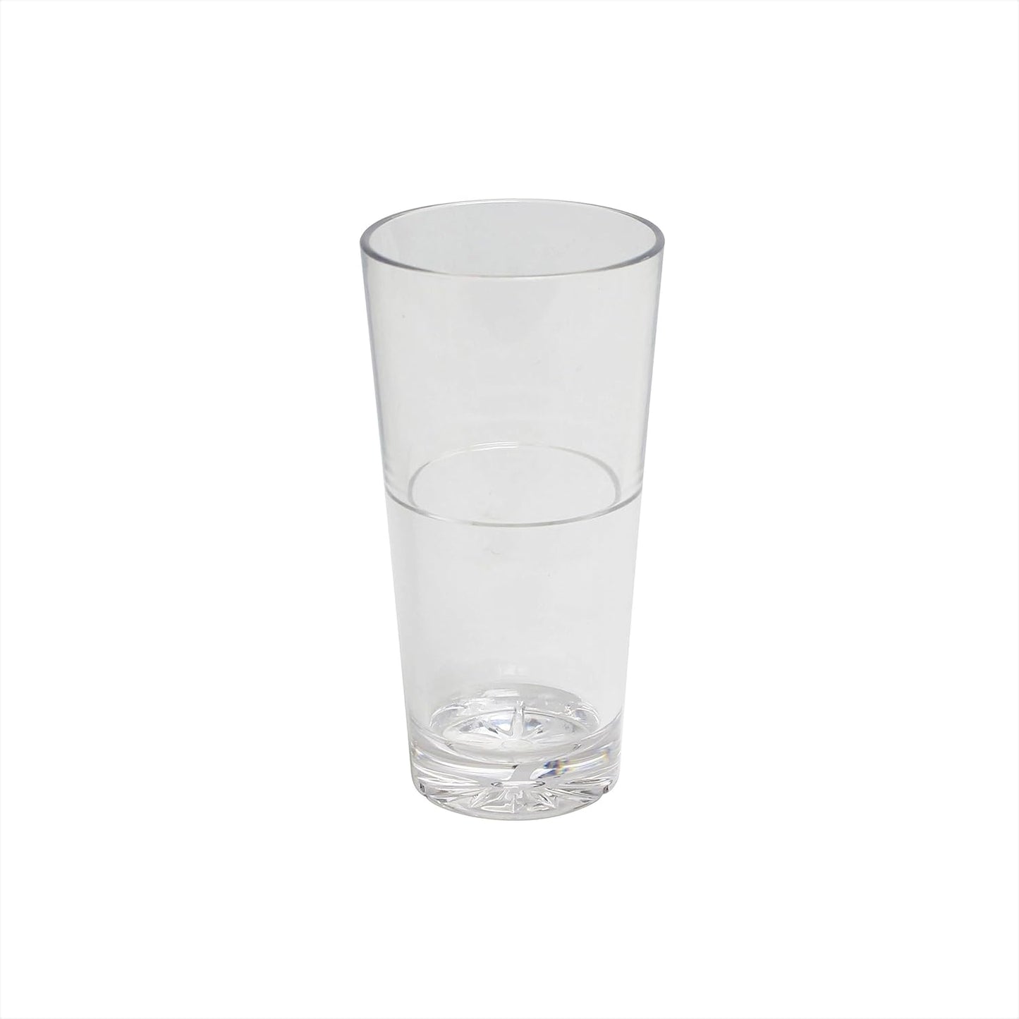 Starburst Tumbler Polycarbonate with Heavy Base Clear Color- Stackable Highball Drinking Glass Clear Tall Glass Cup Water Glass Mojito Glass Cup Cocktail Glass
