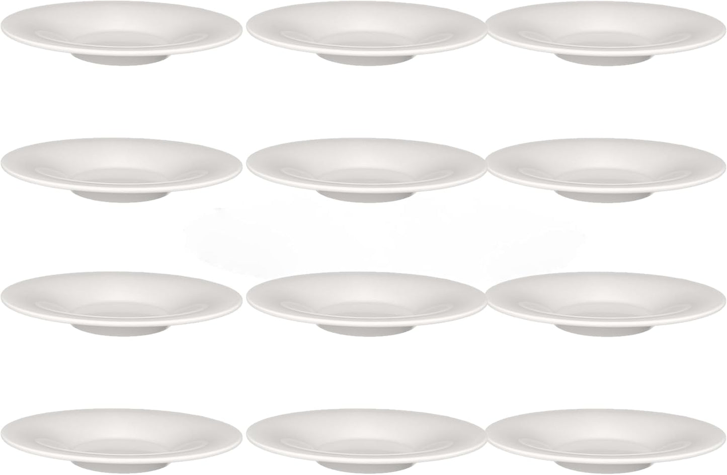 16 oz Pasta Bowls Melamine Set of 12- Dishwasher Safe Break-Resistant Reusable Pasta Plates Serving Bowl Pasta Bowls for Dinner Home Kitchen Restaurants