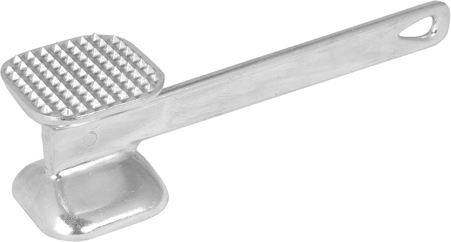Meat Tenderizer Aluminum Head and Handle- Meat Tenderizer Hammer Dual-side Mallet for Kitchen Heavy Duty Pounder For Tenderizing Steak Beef Chicken and Fish