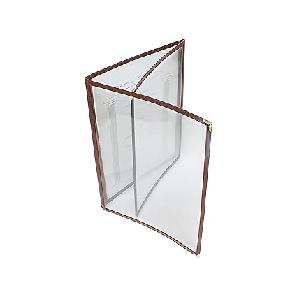 Triple Fold Restaurant Menu Covers 3 Page 6 View Set of 10- Crystal Clear Menu Covers Fits A4 Size Paper Sleeve Menu Folder Menu Book Holders for Bar Cafe Restaurant
