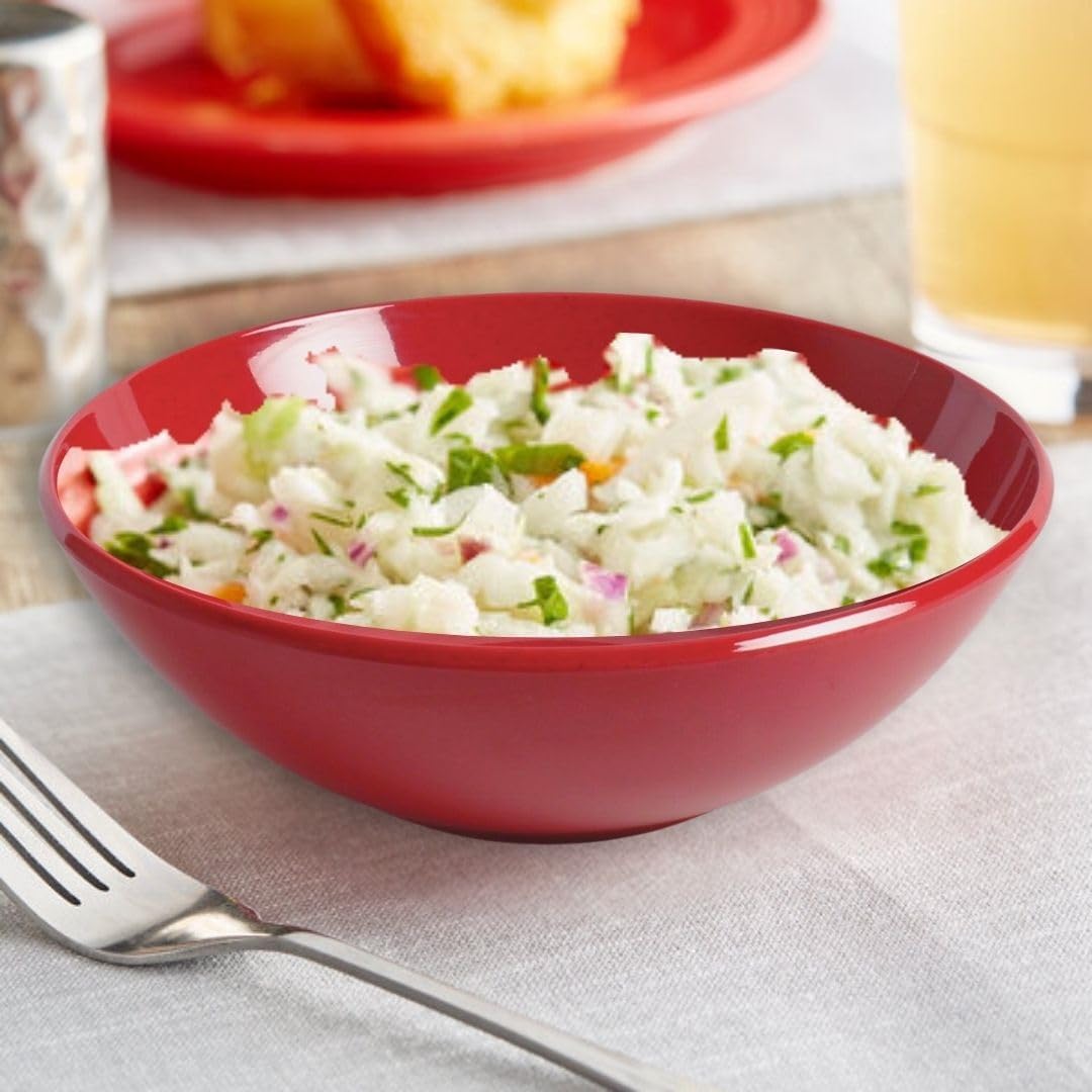 Round Serving Bowl Passion Melamine - Dishwasher Safe Break-Resistant Serving Bowl Soup Bowl for Salads Rice Pasta Dessert Side Dishes Home Restaurants