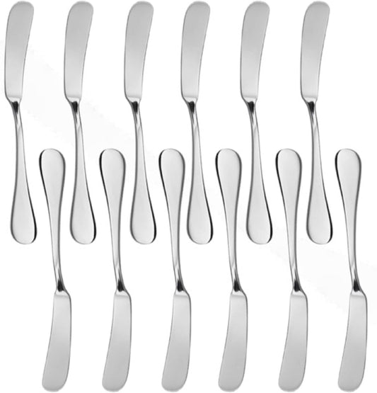 Set of 12 Stainless Steel York - Stainless Steel Silverware Flatware Cutlery Kitchen Tableware Set for Home and Restaurant