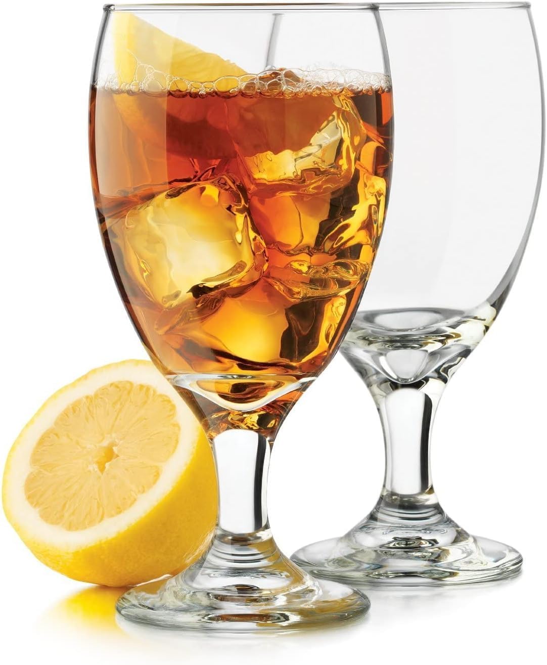 20 oz Goblet Glass Polycarbonate Clear Color- Beverage Stemmed Plastic Glass Cup Goblet Party Glass Classic Beverage Glass Juice Glass for Cocktails Water Juice Beer