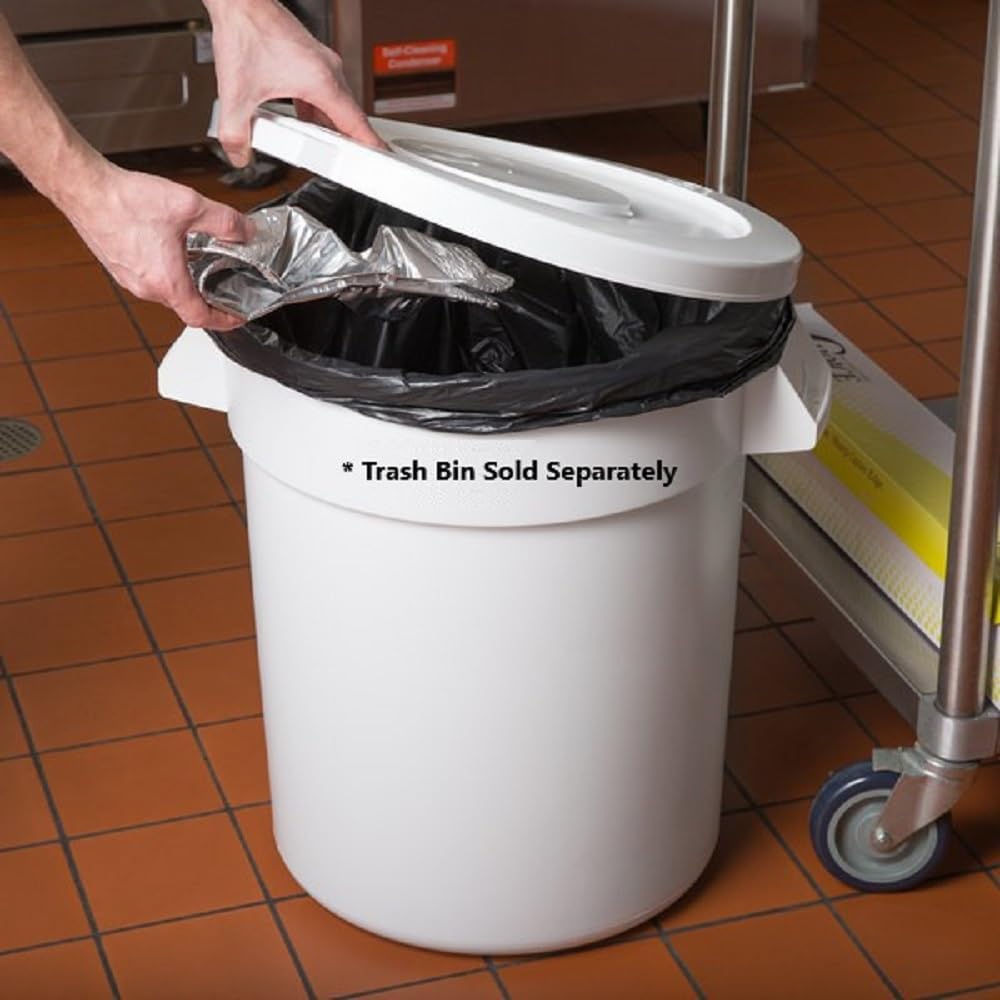 Round Trash Can Lid only Height White Color- Wastebasket Garbage Bin Lid Recycling Bin Cover Kitchen Bathroom Bedroom Office Trash Can