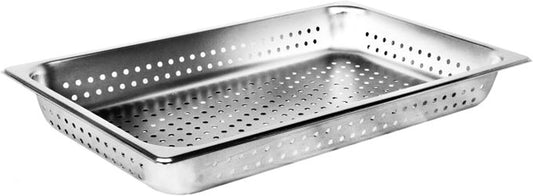 Deep Perforated Stainless Steel Anti-Jamming Steam Pan 24 Gauge - Chafing Steam Food Pan for Restaurant, Family Events, Personal Catering