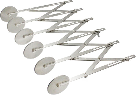 Stainless Steel Adjustable Dough Divider - Pastry Cutter Bakeware Stainless Pizza Slicer Round Dough Cutter Roller Cookie Pastry Knife Divider