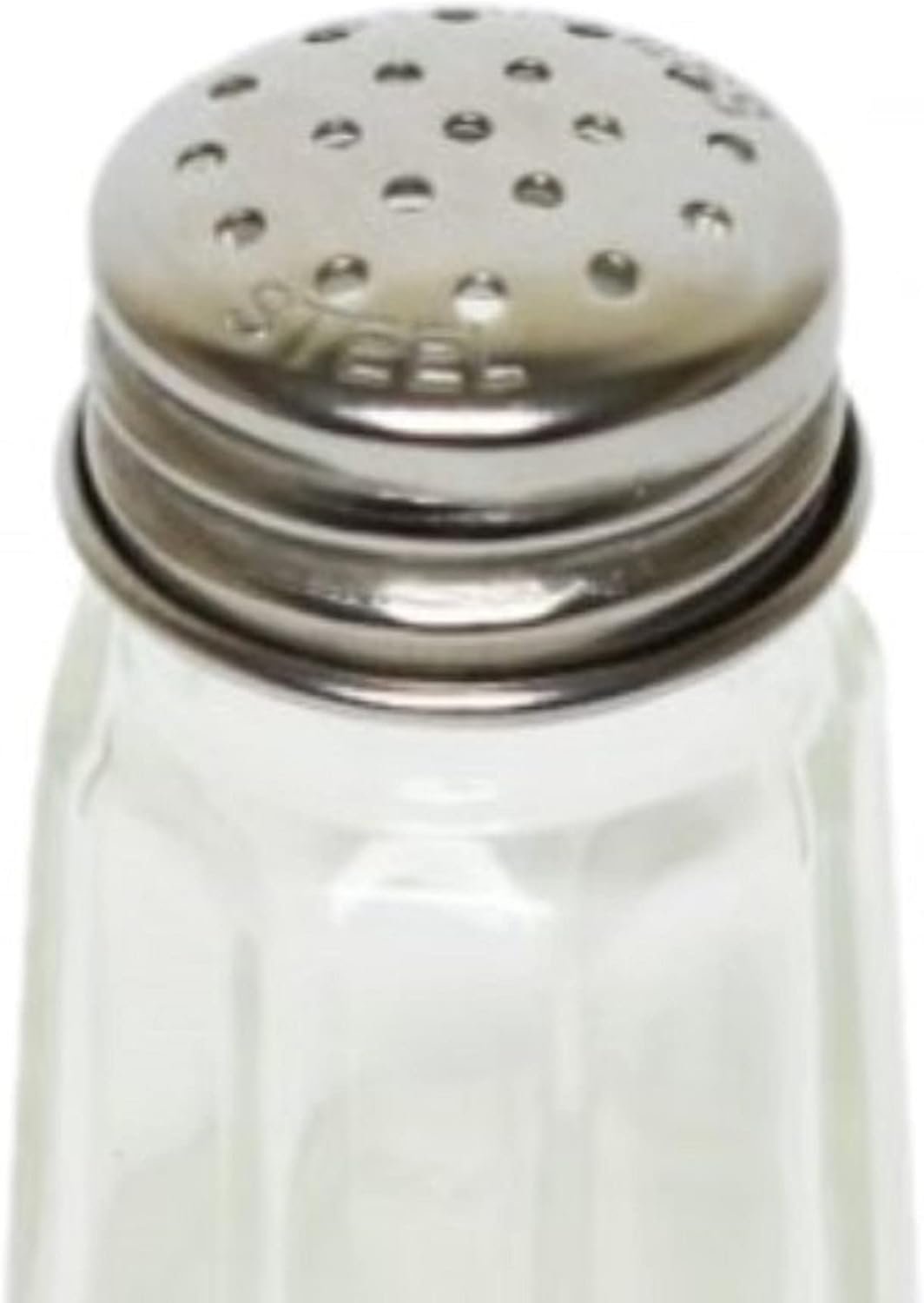 Paneled Spices Glass Shaker with Stainless Steel Cap Set of 12- Paneled design Spice Shakers Salt Pepper Shakers Spice Jars Table Accessories Counter for Kitchen Restaurants