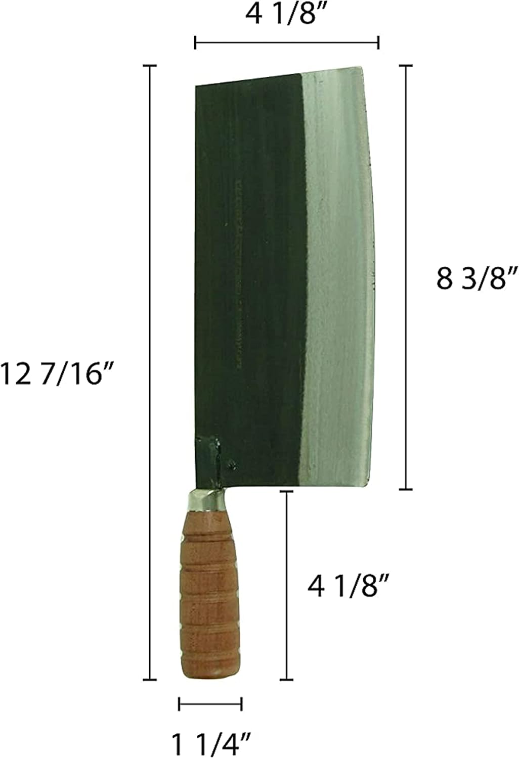 Cast Iron Ping Knife/Cleaver with Wooden Handle- Meat Cleaver Knife Bone Chopper for Butcher Slicing Vegetables Butcher Chopper Kitchen Knife for Home Kitchen and Restaurant