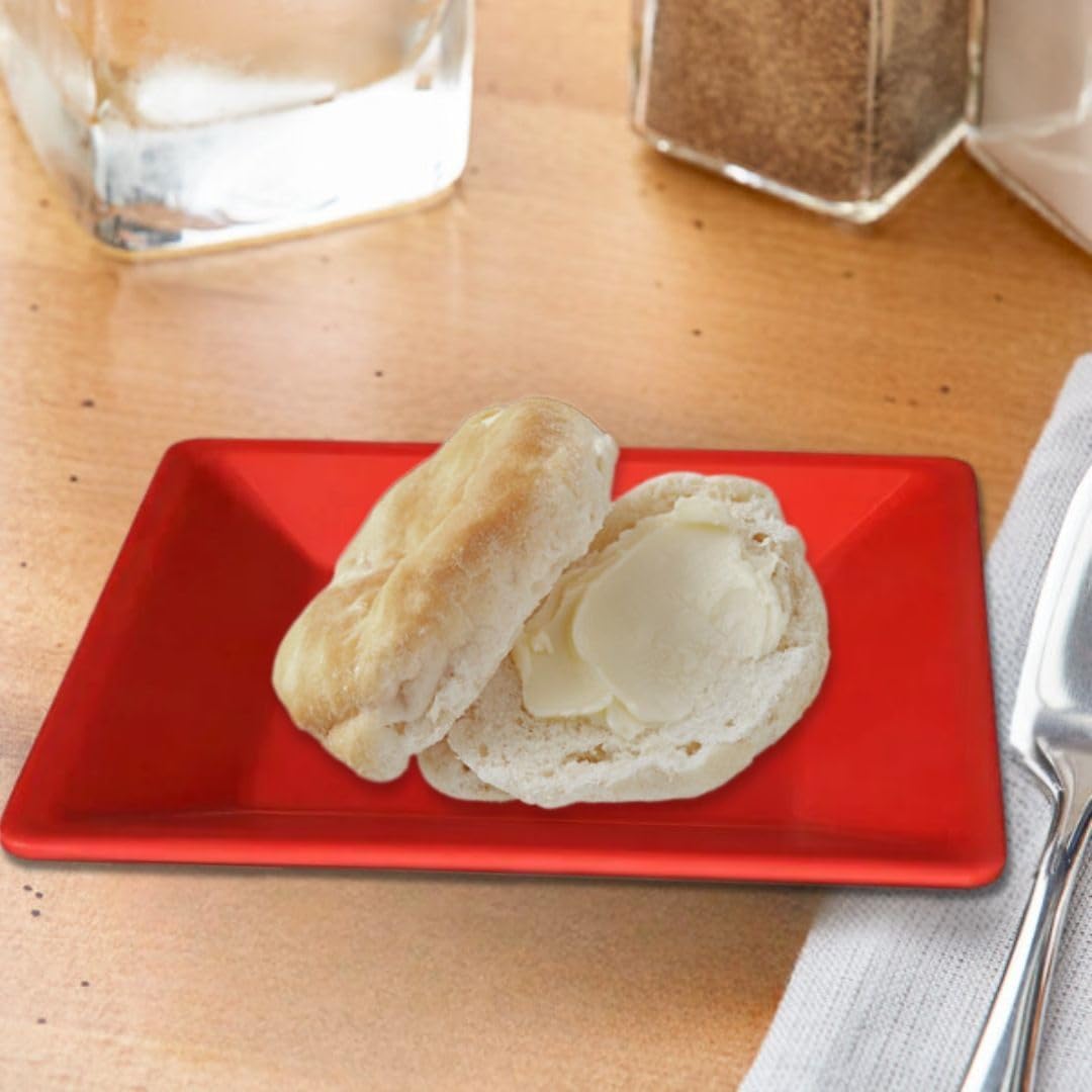 Square Plate Passion Melamine - Dinner Plates Reusable Dishes Plates Perfect for Dishes Dishwasher Safe Break-Resistant