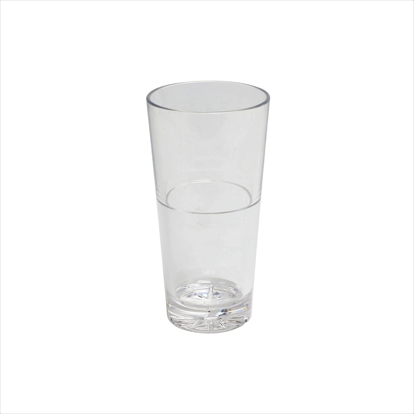 Starburst Tumbler Polycarbonate with Heavy Base Clear Color- Stackable Highball Drinking Glass Clear Tall Glass Cup Water Glass Mojito Glass Cup Cocktail Glass