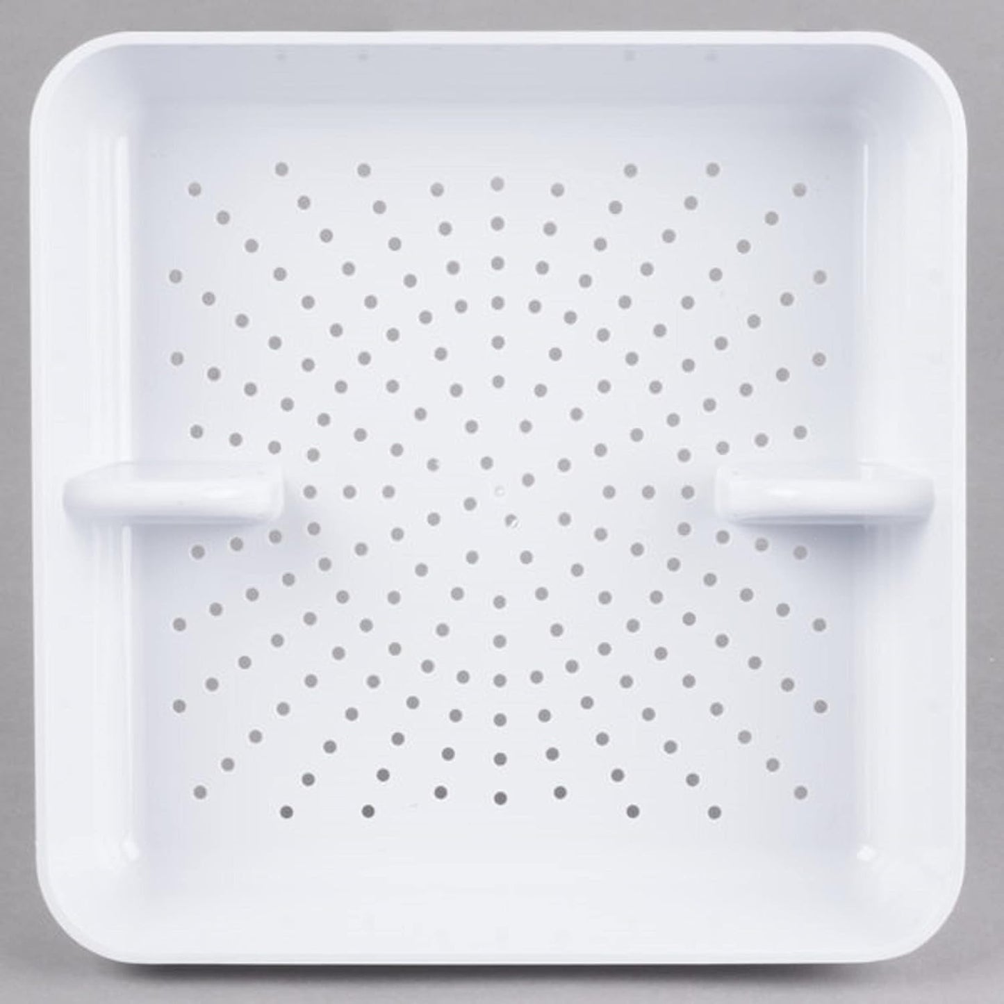8.5-inch White Floor Drain Strainer 1/8-inch Holes- Square Sink Drain Basket for Restaurants Home and More