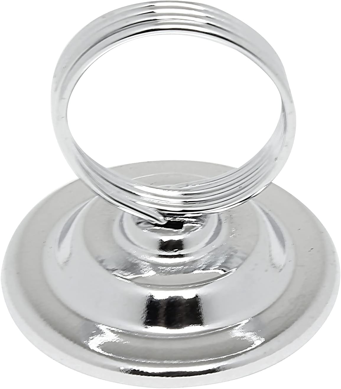 2-1/4" Ring Style Table Sign Menu Holder Steel Wire Ring Nickel-Plated Base Set of 12- Table Number Holder Display Table Card Holders Stand for Centerpieces Reception Party Birthday