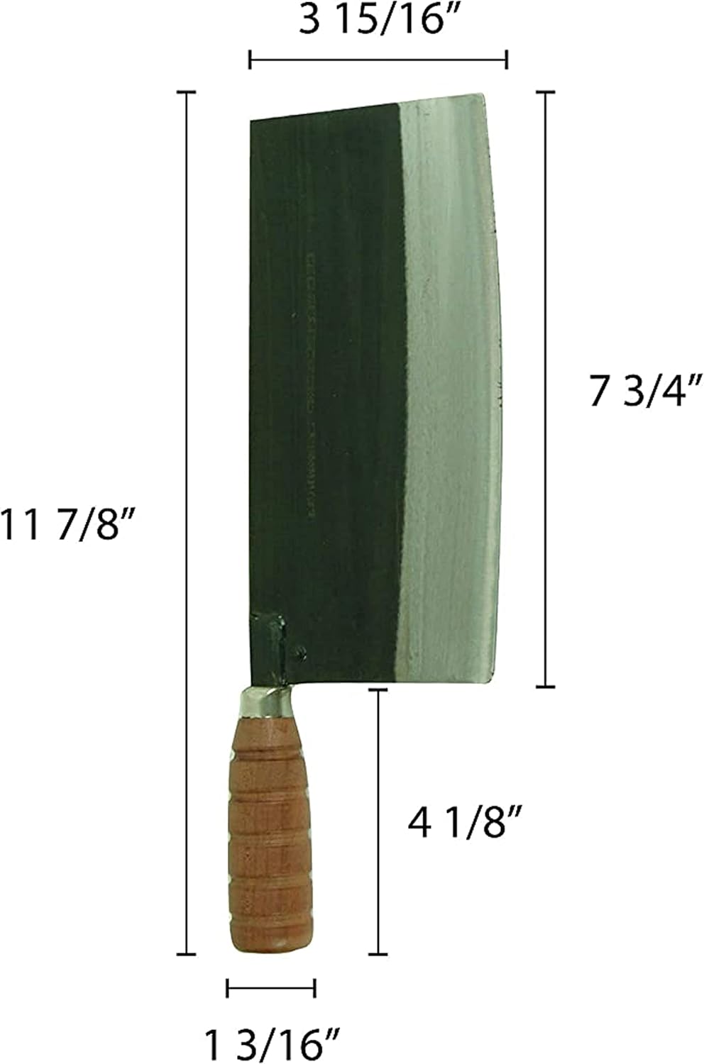Cast Iron Ping Knife/Cleaver with Wooden Handle- Meat Cleaver Knife Bone Chopper for Butcher Slicing Vegetables Butcher Chopper Kitchen Knife for Home Kitchen and Restaurant