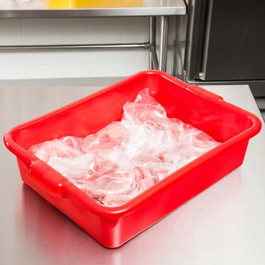 Utility Kitchen Bus Box/Tub/Bin with Outer Lips - Heavy Duty Plastic Restaurant Tub/Dish Washing Box Wash Basin Tub for Kitchen Home Restaurants