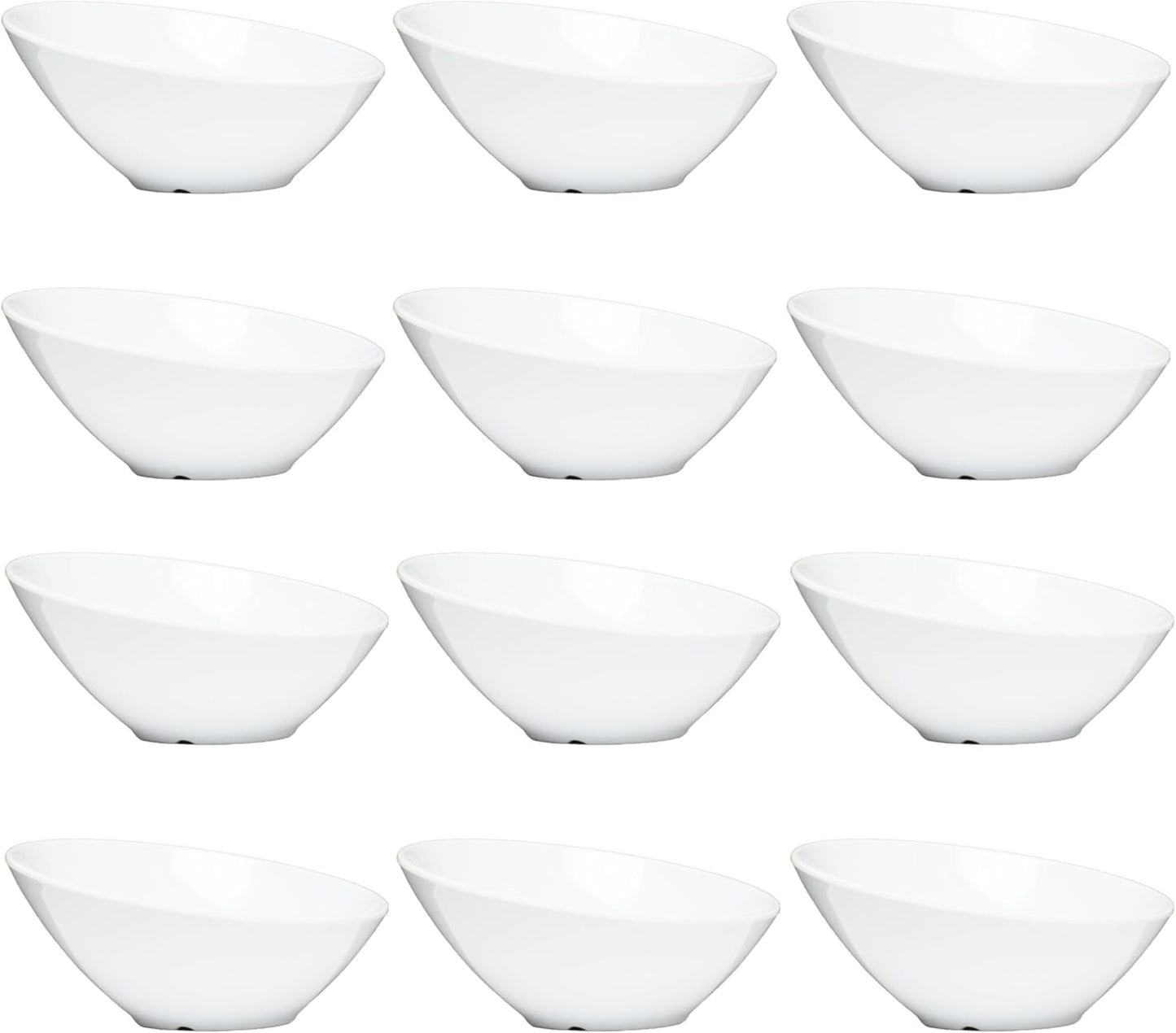 Cascading Bowl Melamine Set of 12- Dishwasher Safe Break-Resistant Serving Bowl Serving Dishes for Salads Rice Pasta Dessert Side Dishes Dinner Parties