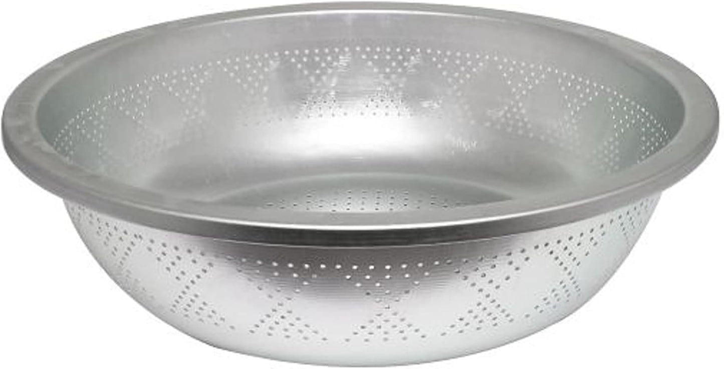Aluminum Colander with tapered edge - Kitchen Strainer Sieve Wash Vegetables and Fruits Spaghetti Noodles Salads Drain Cooked Pasta Home Kitchen Essential