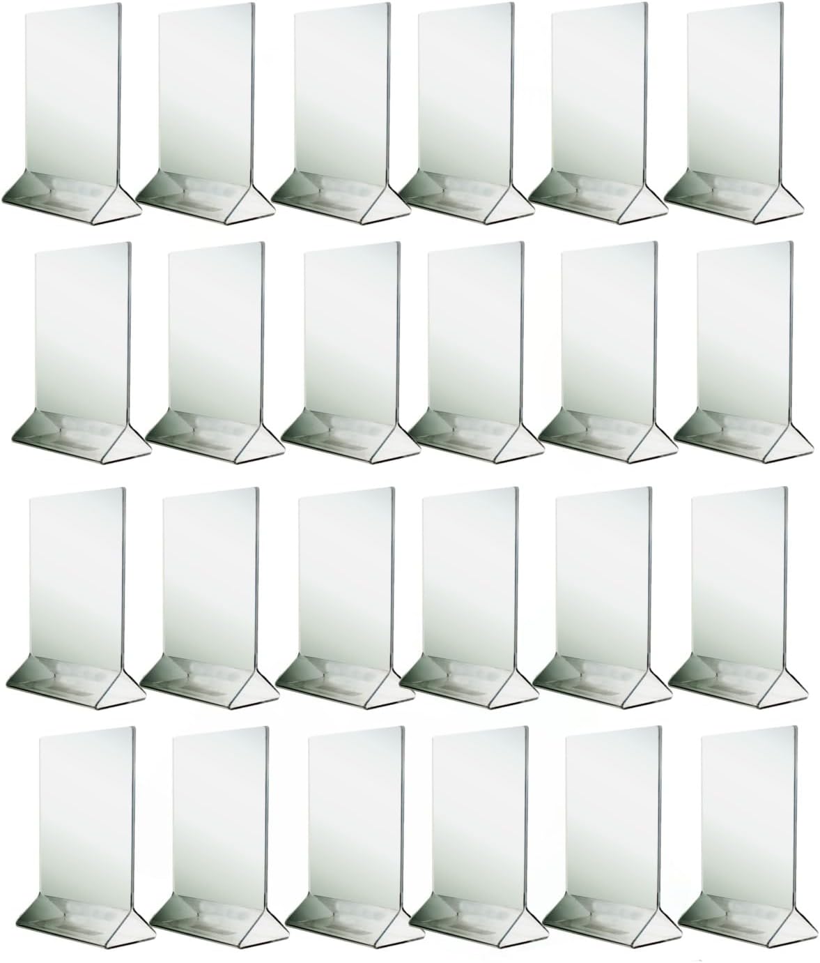 4” x 6” Acrylic Menu Sign Photo Table Holders Clear- Upright Table Desk Displays Double Sided Table Menu Stands Picture Frames for Wedding Table Numbers Restaurant Signs