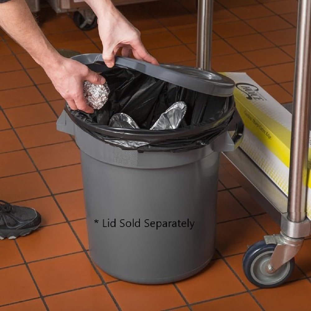 Round Trash Can Height Gray Color- Wastebasket Garbage Bin Trash Container Recycling Bin Kitchen Bathroom Bedroom Office Trash can