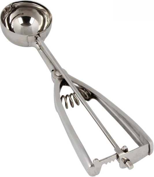 Oval Portion Scoop Disher with Twin Grip Handle Stainless Steel- Cookie Scooper for Baking Cookie Scoops For Portion Control Scoop Cookie Dough Cupcake Batter Ice Cream