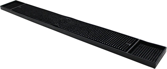 27" x 3-1/4" Long Rubber Bar Service No-Slip Mat- Bar Service Mat Service Mat Drying Bar Spill Mat for Counter Top Cafe Bar Kitchen Hotel Cocktail Perfect for Bars & Restaurants