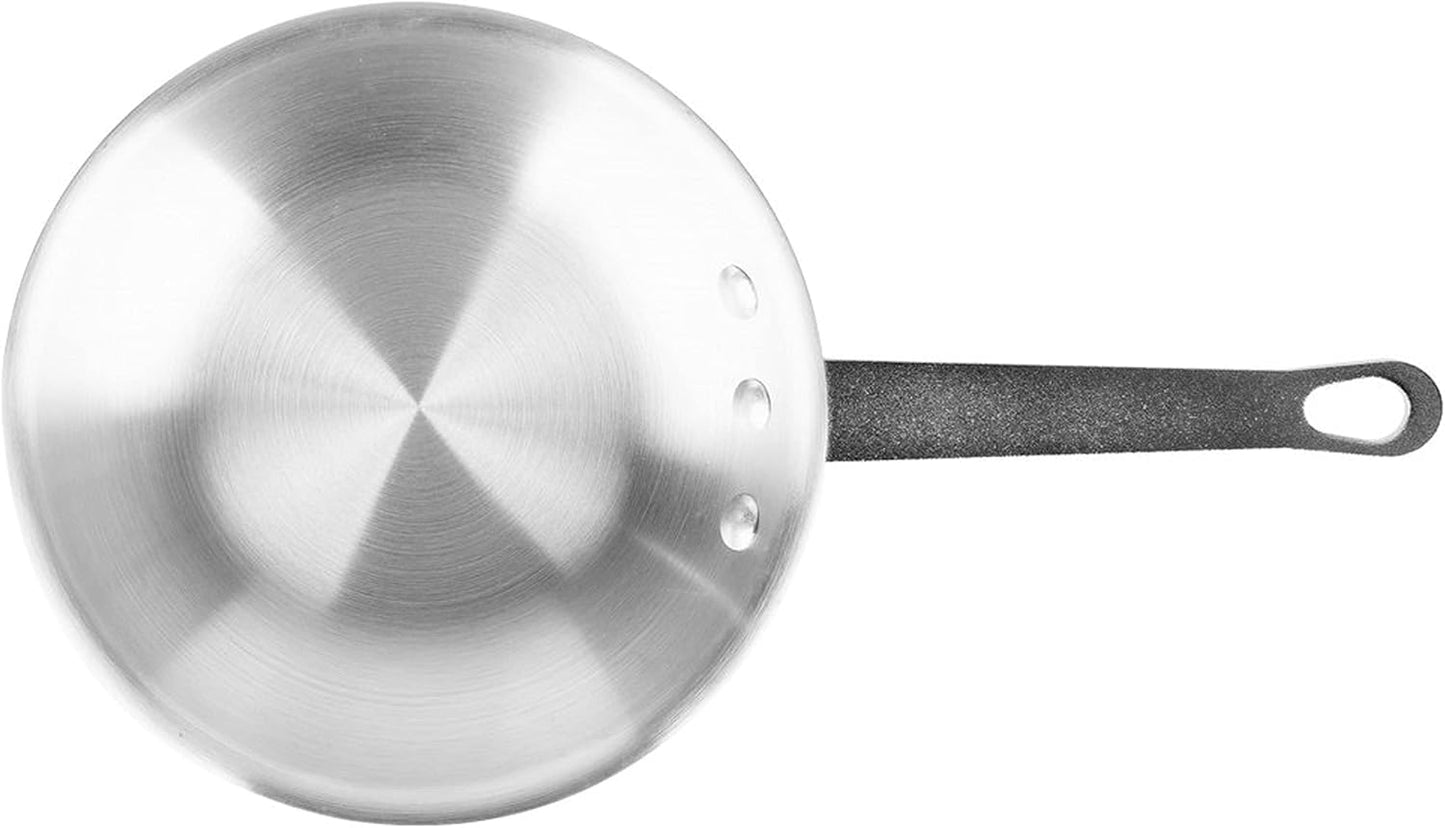 Aluminum Frying Pan with Plated Iron Riveted Handle - Mirror-Finish Skillet Cookware Egg Pan Omelet Pans Professional Cooking Pan Chefs Pan Dishwasher Safe