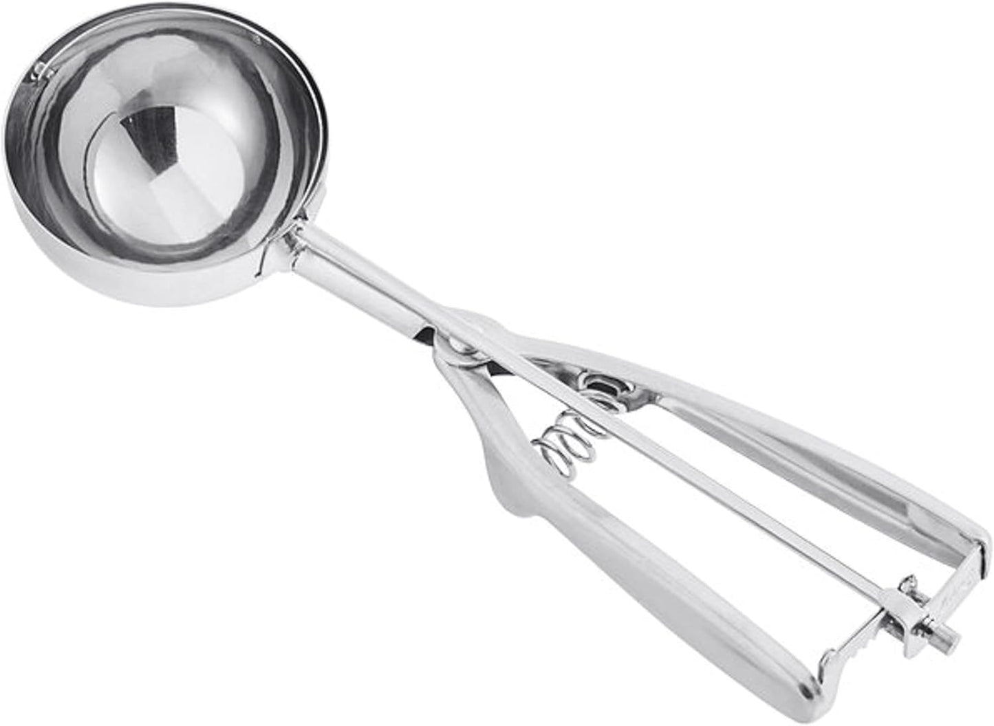 Oval Portion Scoop Disher with Twin Grip Handle Stainless Steel- Cookie Scooper for Baking Cookie Scoops For Portion Control Scoop Cookie Dough Cupcake Batter Ice Cream