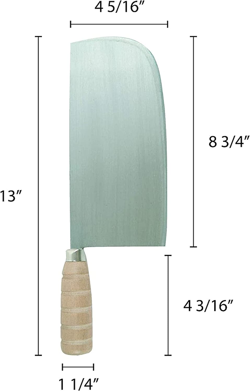 Cast Iron Ping Knife/Cleaver with Wooden Handle- Meat Bone Chopper for Butcher Slicing Vegetables Butcher Chopper Kitchen Knife for Home Kitchen and Restaurant