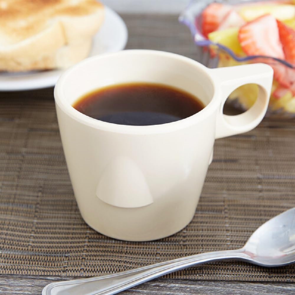 7 oz Stacking Cup Melamine Set of 12- Dishwasher Safe Break-Resistant Coffee Cup Set Reusable Plastic Cup for Latte Cappuccino Cocoa Hot Tea Mocha Home Cafe Restaurants