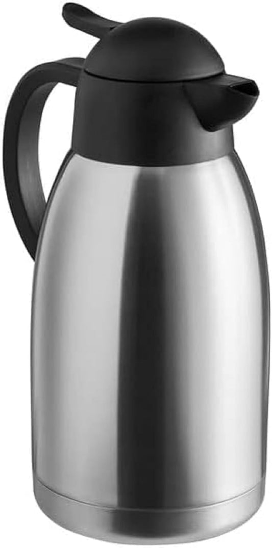 Push Button Coffee Server Stainless Steel Interior & Exterior- Coffee Carafes for Hot Liquids Hot Water Urn Coffee...