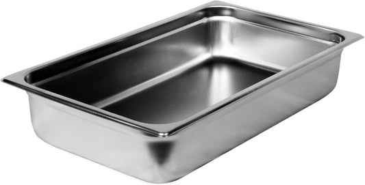 Deep Stainless Steel Anti-Jamming Steam Pan 22 Gauge- Chafing Steam Table Pans Catering Food Storage Metal Pan Hotel Pan for Restaurant Events Catering Use