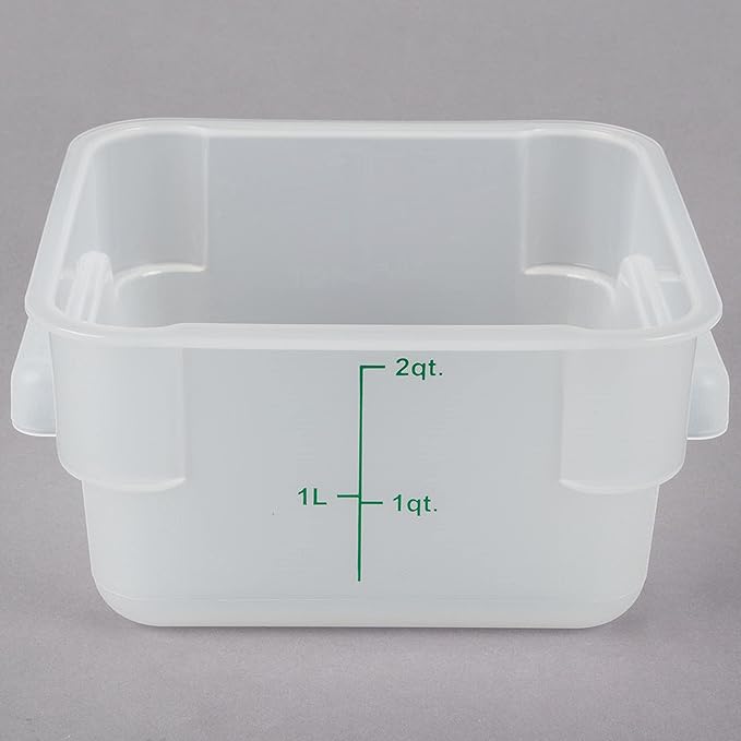 Polycarbonate Square Food Storage Container - Commercial Food Storage Containers Meal Prep Containers Reusable Food Containers for Pantry Kitchen Storage Organization