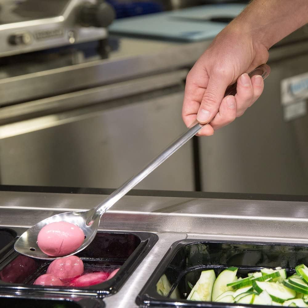 Basting Spoon Stainless Steel with Hanging Slot- Basting Spoon Utensil Spoon for Mixing Stirring Cooking & Serving Kitchen Accessories Restaurants and Home
