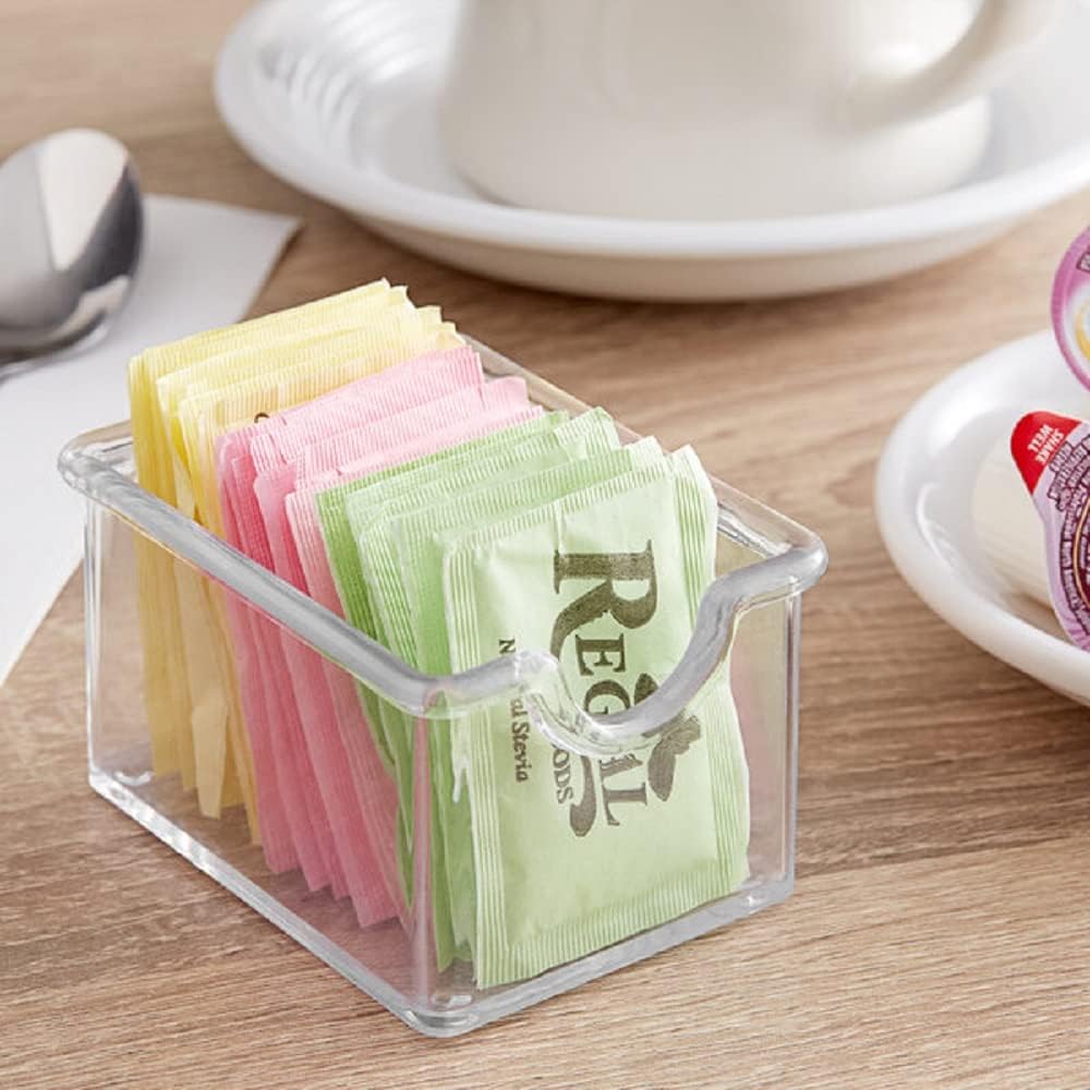 Set of 12 Sugar Packet Holder Plastic - Sugar Caddy Holder for Sweetener Packets Organizer Caddy for Coffee Bar Tea Bag Organizer for Table Restaurant Hotel