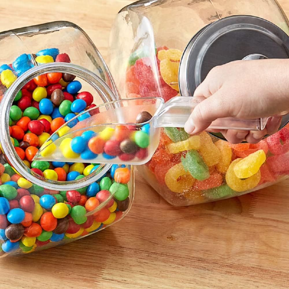 Ice Scoop Clear Polycarbonate-Utility Ice Scooper Dishwasher Safe Kitchen Ice Scooper for Ice Maker Kitchen Scoop for Weddings Bar Ice Bucket Kitchen Popcorn Food Candy Sugar