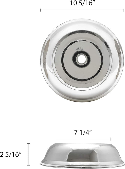 Stainless Steel Round Multi-fit Plate Cover - Standard or English-Style Dinner Plates Reusable Food Cover for Outdoors Parties Picnics BBQs Home Restaurants