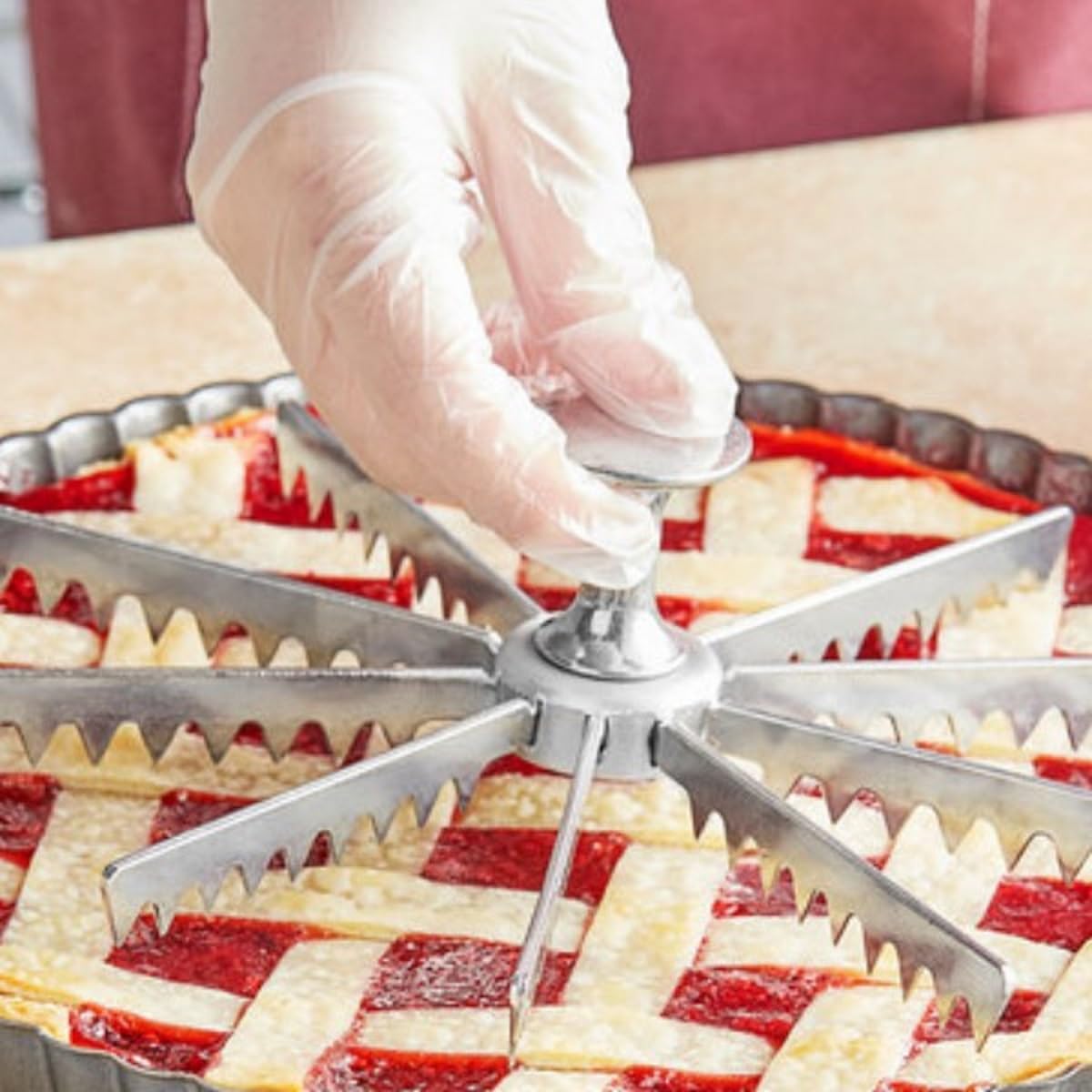 Cut Aluminum Pie and Cake Marker- Guideline and Portion Divider Commercial Grade Pie and Cake Marker Slice Marker Equal Portion for Birthday Anniversary Christmas Gift