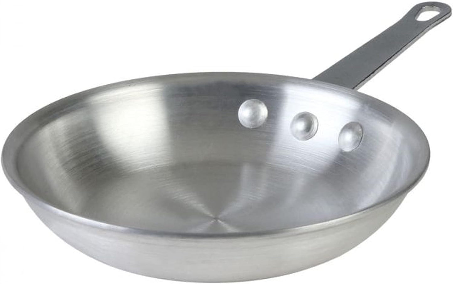 Aluminum Frying Pan with Plated Iron Riveted Handle - Mirror-Finish Skillet Cookware Egg Pan Omelet Pans Professional Cooking Pan Chefs Pan Dishwasher Safe