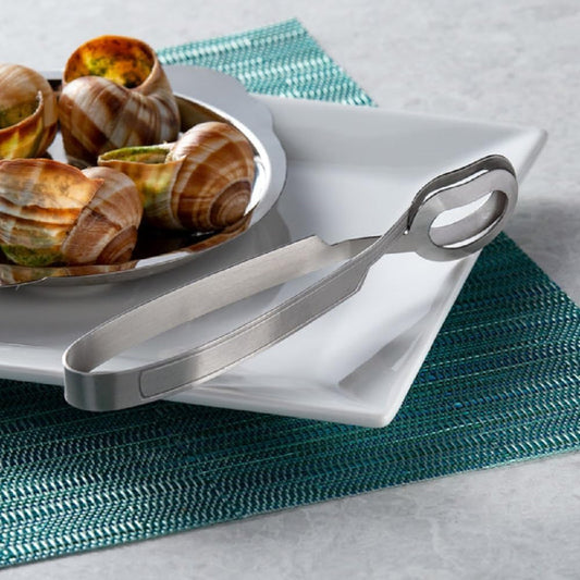 6" Stainless Steel Snail Escargot Tongs Set of 3- Seafood Snail Escargot Tongs Server Serving Cooking Tong for Home Kitchen Restaurant Hotel BBQ