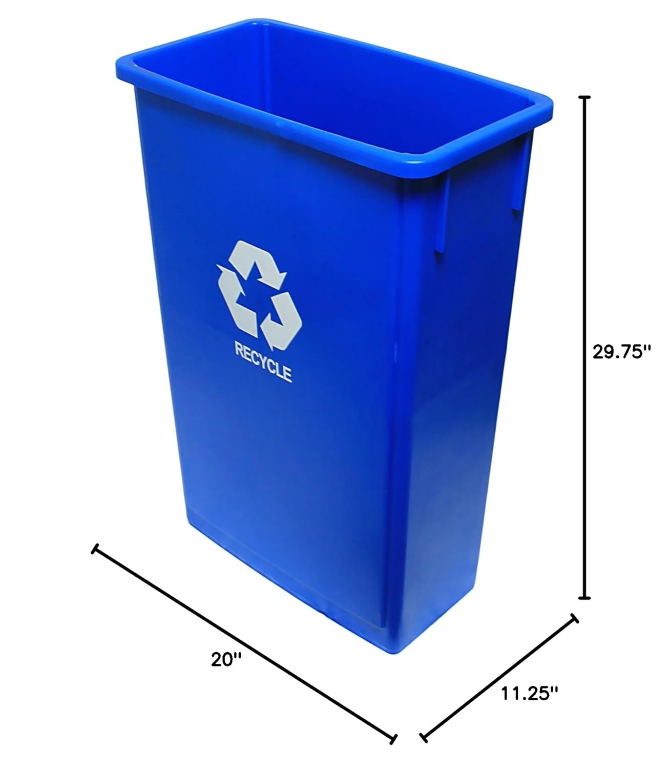 23 Gallon Recycle Trash Can Blue Color- Wastebasket Garbage Bin Lid Recycling Bin Cover Kitchen Bathroom Bedroom Office Trash Can
