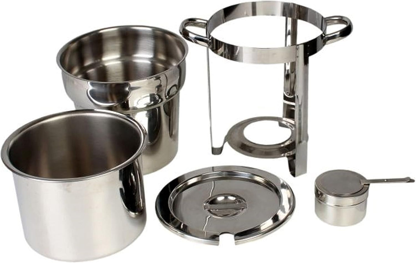 Stainless Steel Marmite Soup Chafing Dish Complete Set- Food Warmer Chafers and Buffet Warmer Set Soup Chafer Soup Warmer for Catering Event Party Holiday Buffet Weddings Catering