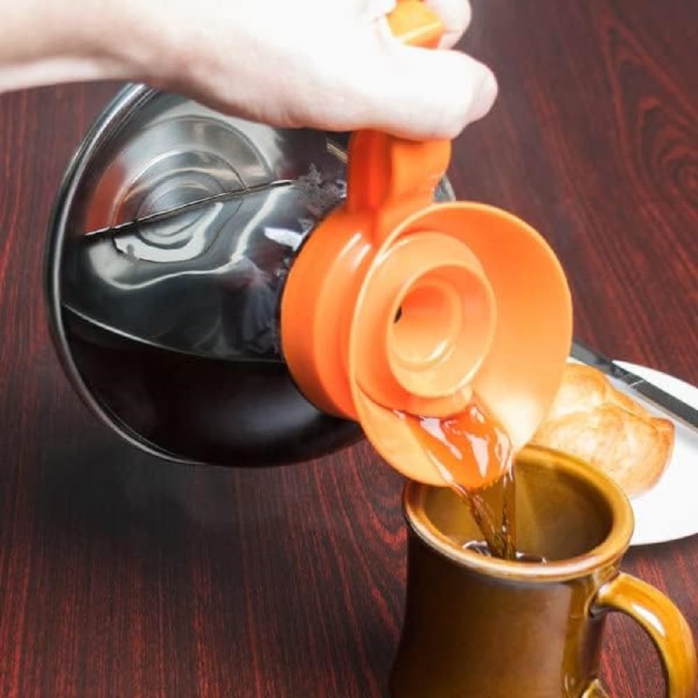 64 oz. Coffee Decanter Stainless Steel Base Polycarbonate Body with Plastic Handle Commercial Grade- Coffee Carafe Easy Pour Coffee Decanter Perfect for Cafes Home and Restaurant
