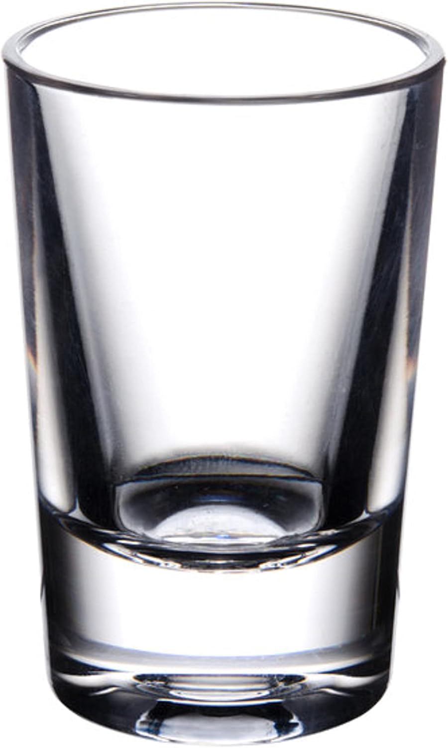 Straight Round Shot Glass Polycarbonate with Heavy Base Clear Color Set of 2- Liquor Plastic Drinking Glass Clear Shot Glass Tequila Shots for Whiskey Tequila Vodka Espresso