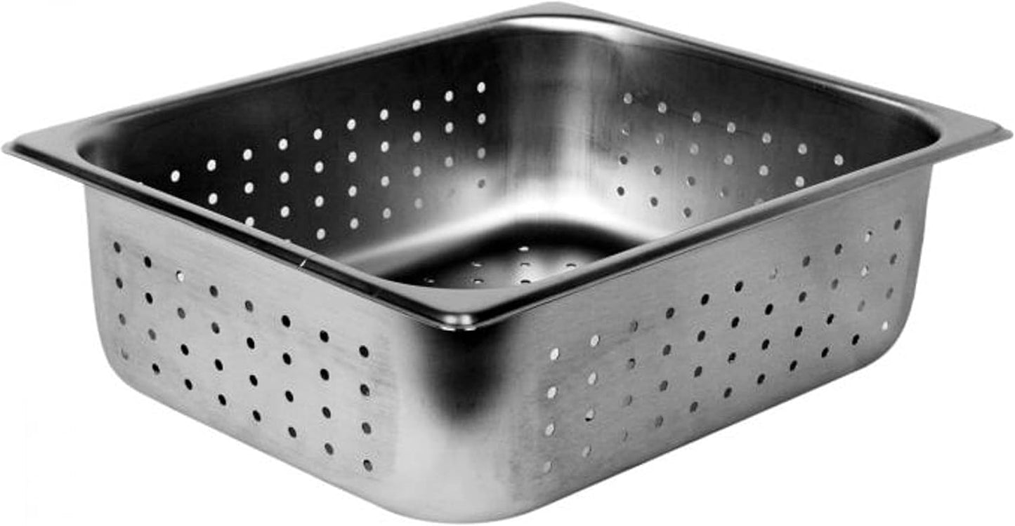 Deep Perforated Stainless Steel Anti-Jamming Steam Pan 24 Gauge - Chafing Steam Food Pan for Restaurant, Family Events, Personal Catering
