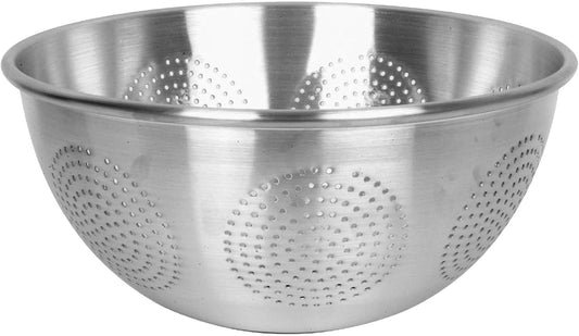 Heavy-Duty Colander Aluminum - Wash Vegetables and Fruits Drain Cooked Pasta Strainer for Pasta Spaghetti Berry Veggies Fruits Noodles Salads
