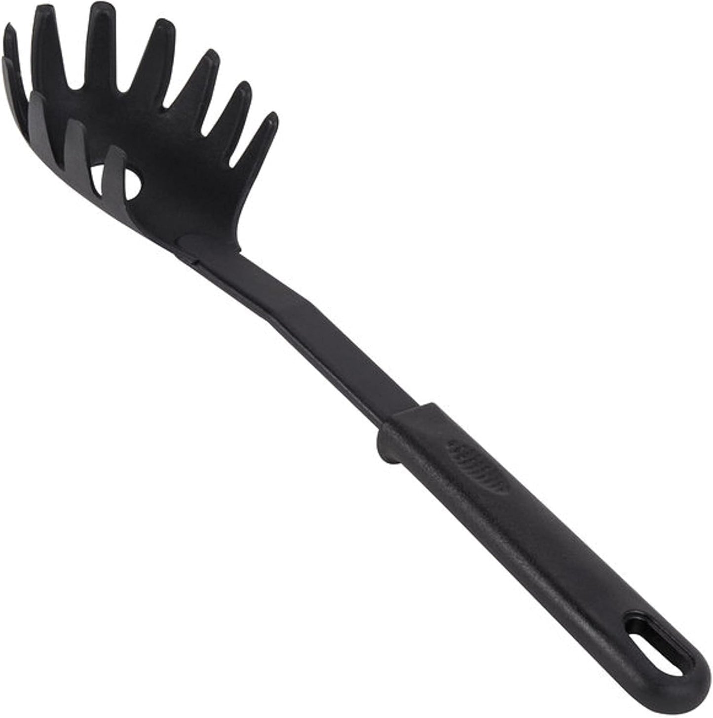 11 3/8” Spaghetti Pasta Fork Nylon Heat Resistant Black Color- Kitchen Serving Fork Noodle Spoon Server Spaghetti Strainer Best Cooking Tools Spaghetti Spoon Pasta Spoon