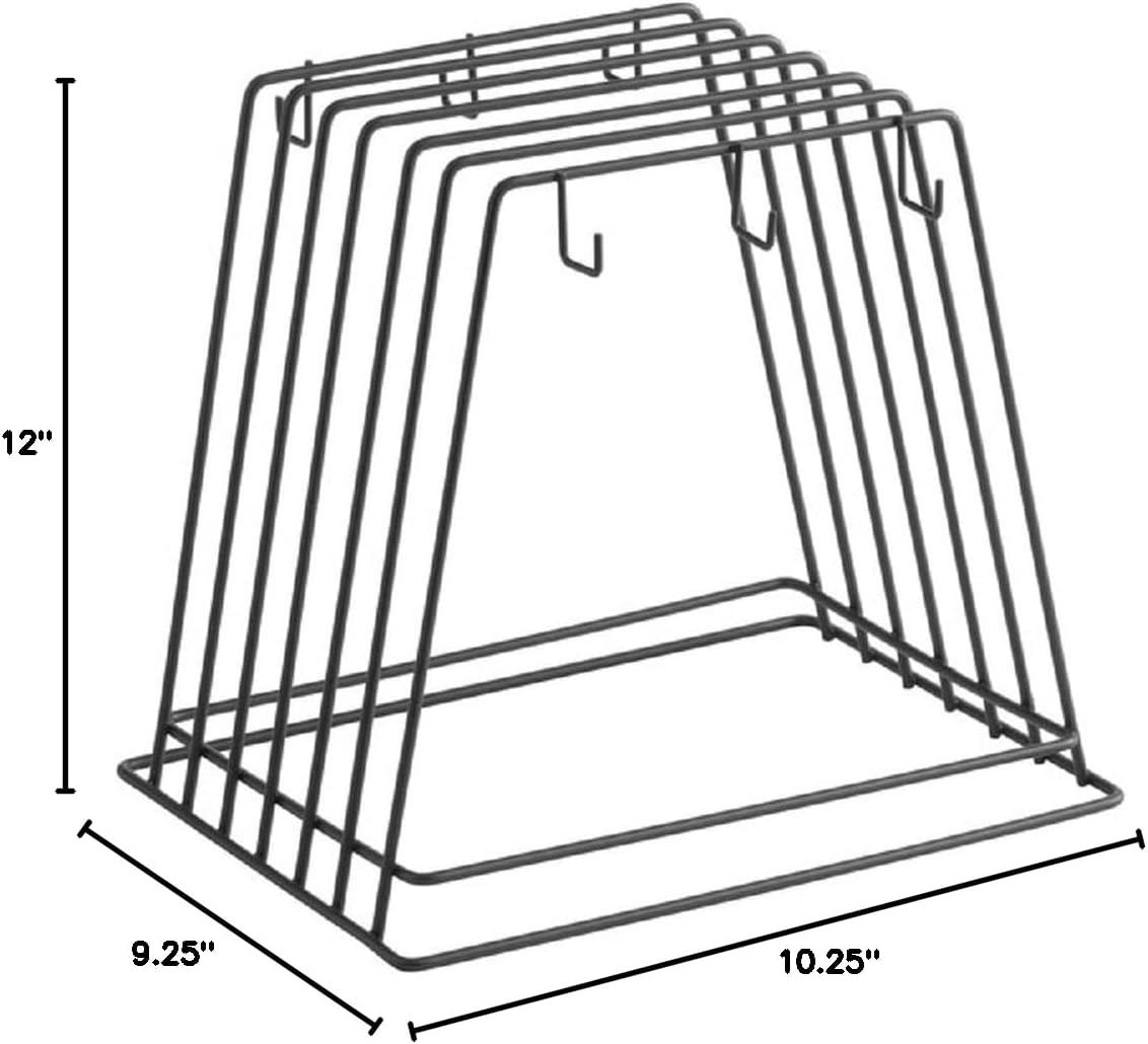 24" x 18" x 1/2" Heavy Duty Wire Frame Cutting Board Rack (Fits) 6 Boards and 6 Brushes Cutting Board- Storage Cutting Board Rack Chopping Board Organizer Stand Holder Kitchen