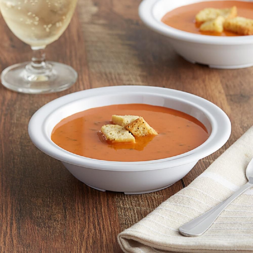 12 oz. Soup/Cereal Bowl Melamine Set of 12- Dishwasher Safe Break-Resistant Reusable Bowls Serving Bowl Soup Bowls for Fruits Salad Kitchen Restaurants