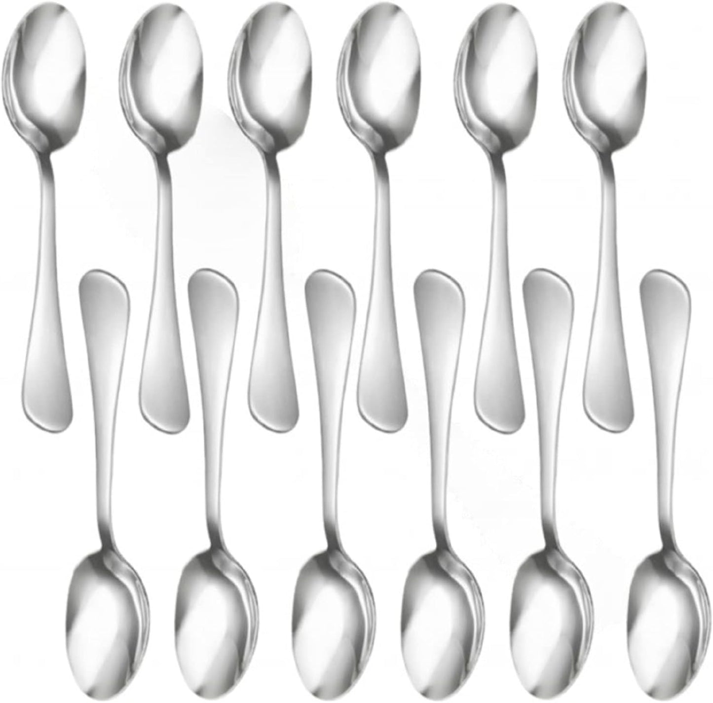 Stainless Steel - Tahoe Silverware Flatware Cutlery Kitchen Tableware Set for Home and Restaurant for Soup Spoons Round Spoons Metal Spoon Cutlery