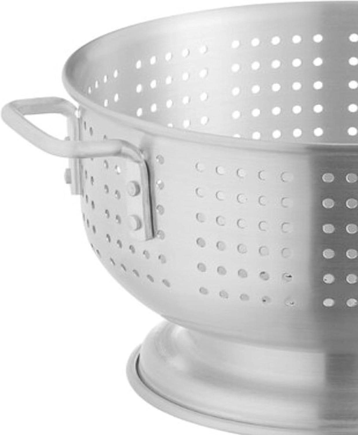 Aluminum Heavy Duty Colander with Handles and Stable Base - Pasta Spaghetti Berry Fruit Vegetable Kitchen Food Strainer Basket